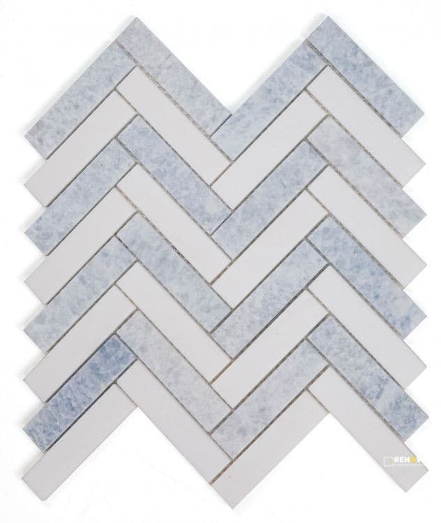 HERRINGBONE CRYSTAL OCEAN MOSAIC 11.25" X 11.25"