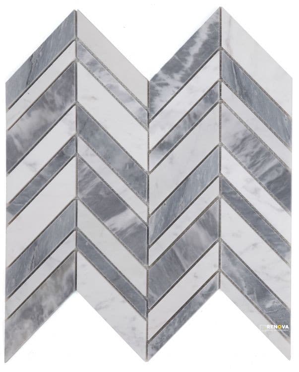 CHEVRON SHADOW LAVA MOSAIC 11.75" X 12"