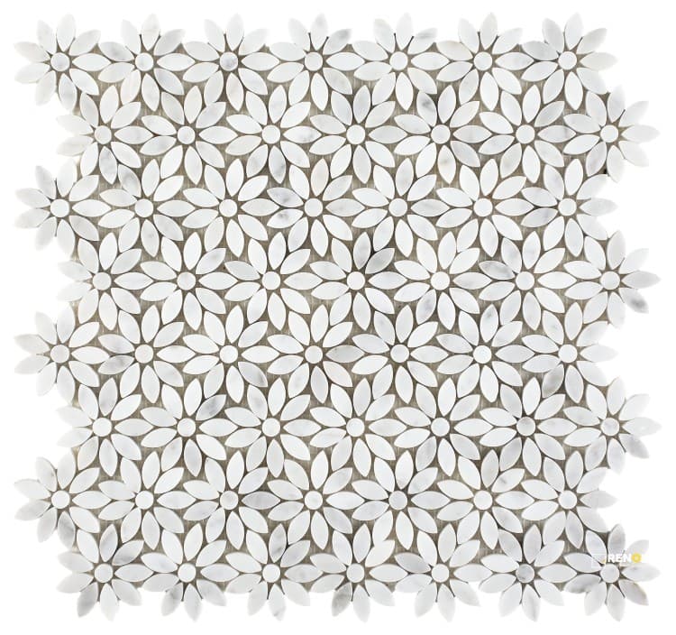 DAISY WILD CARRARA MOSAIC 12.5" X 12.75"