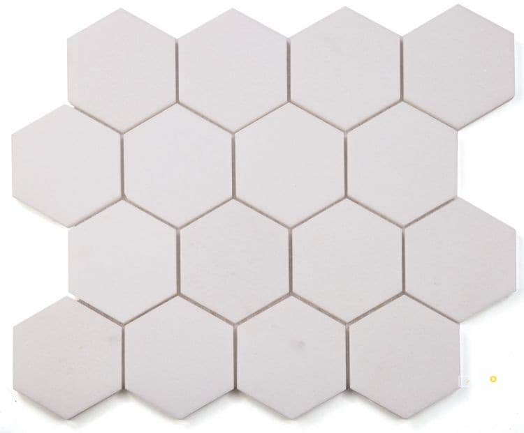 HEXAGON THASSOS POLISHED MOSAIC 3" X 3"