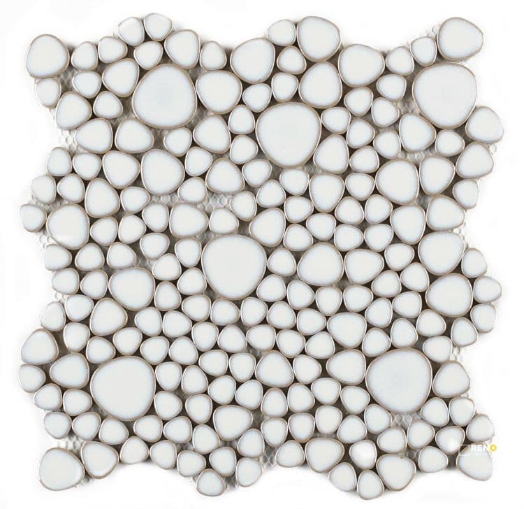 GROWING FANCY WHITE MOSAIC 11.5" X 11.5"