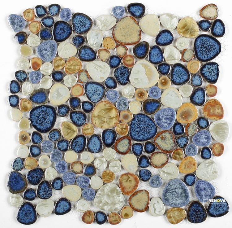 GROWING BLUE MOSAIC 11.5" X 11.5"