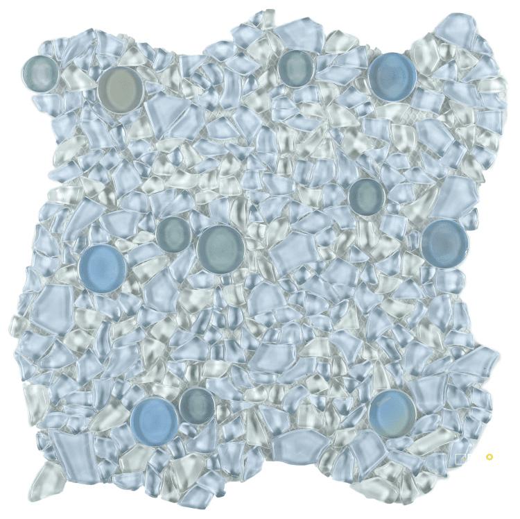 SHIMMER BLUE MOSAIC 10.75" X 10.75"
