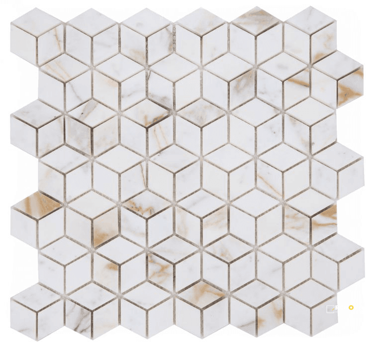 CUBIC CALACATTA GOLD MOSAIC 11.75" X 12"