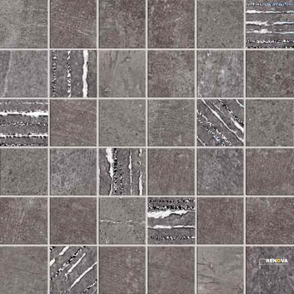SUNSTONE BASALT MOSAIC 12" X 12"