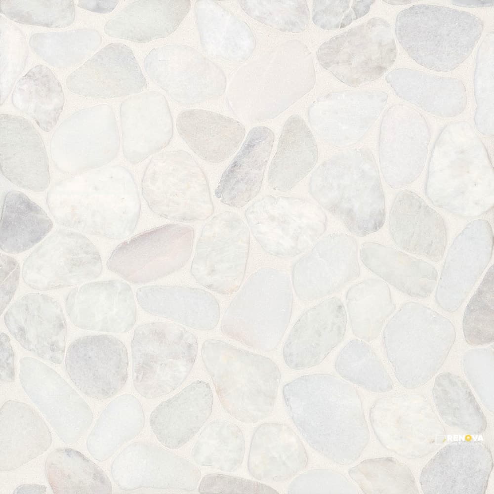 WATERBROOK THASSOS MEDIUM SLICED PEBBLE MOSAIC