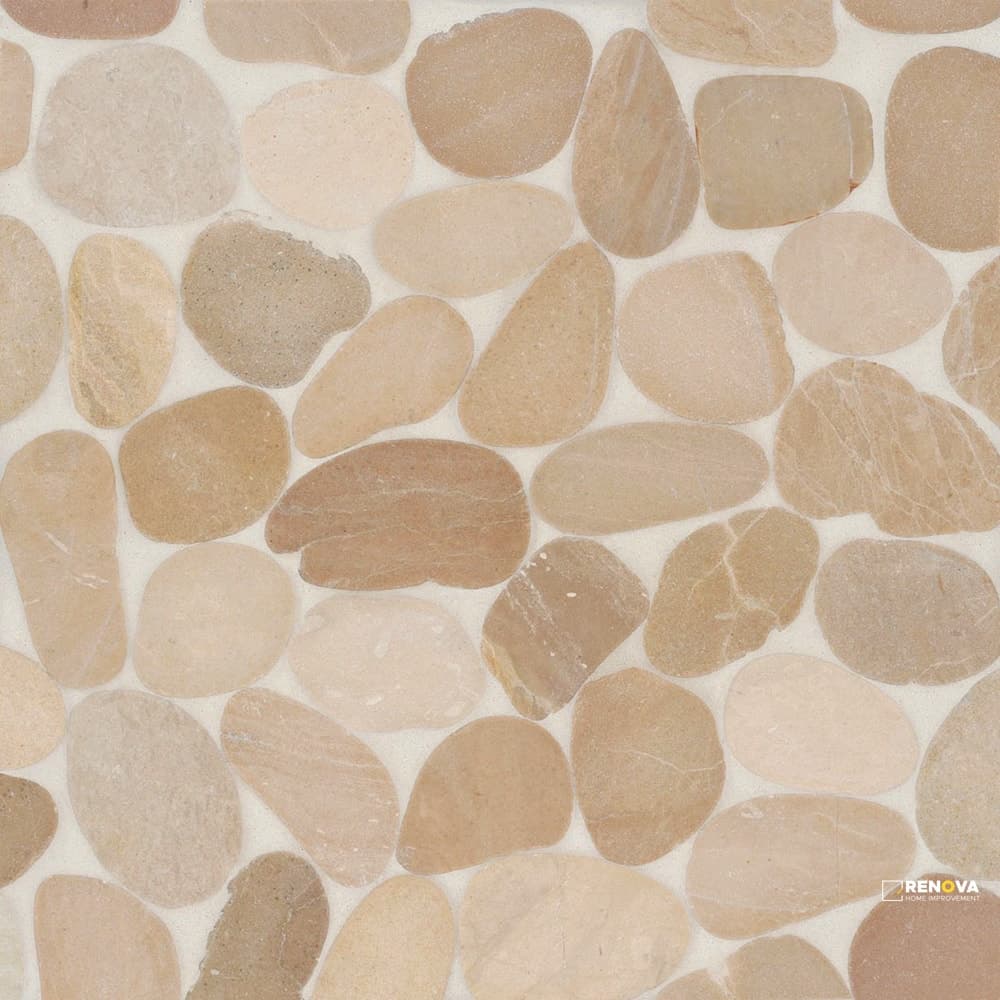 WATERBROOK TAN JUMBO SLICED PEBBLE MOSAIC