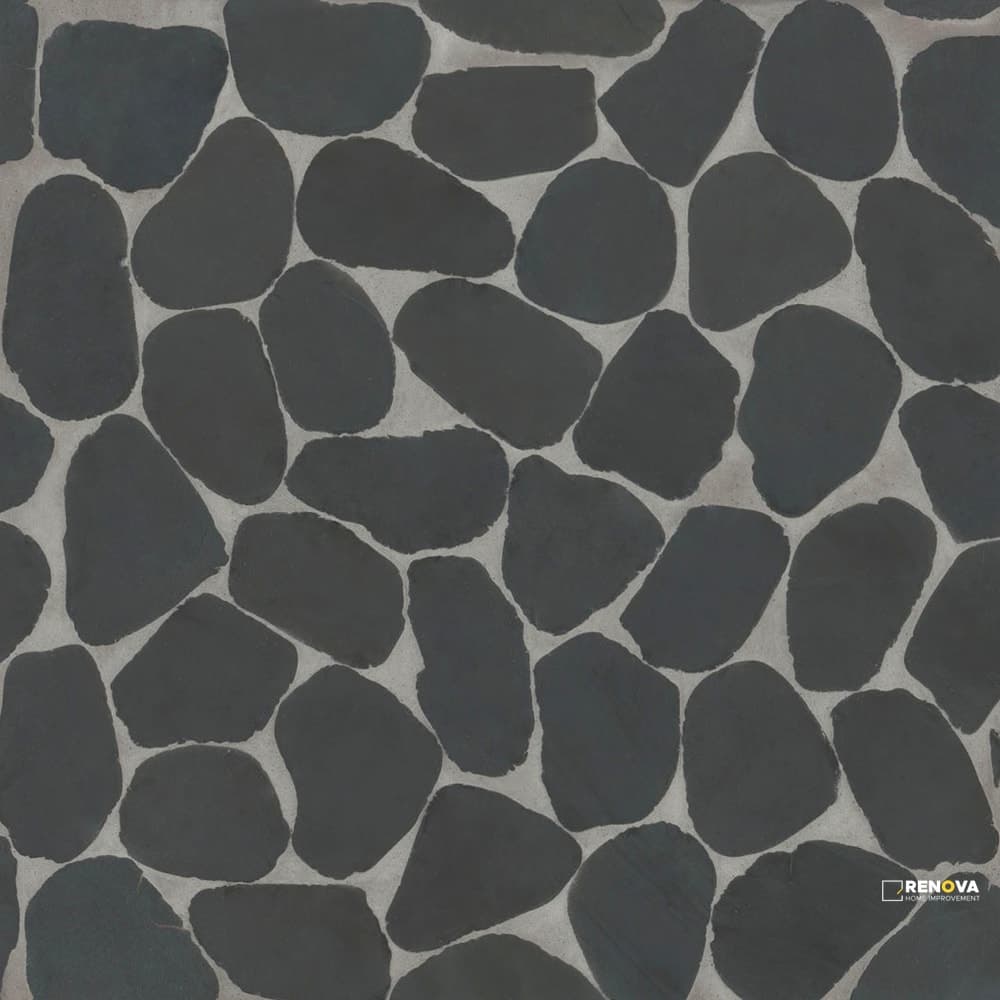 WATERBROOK SUPER BLACK JUMBO SLICED PEBBLE MOSAIC