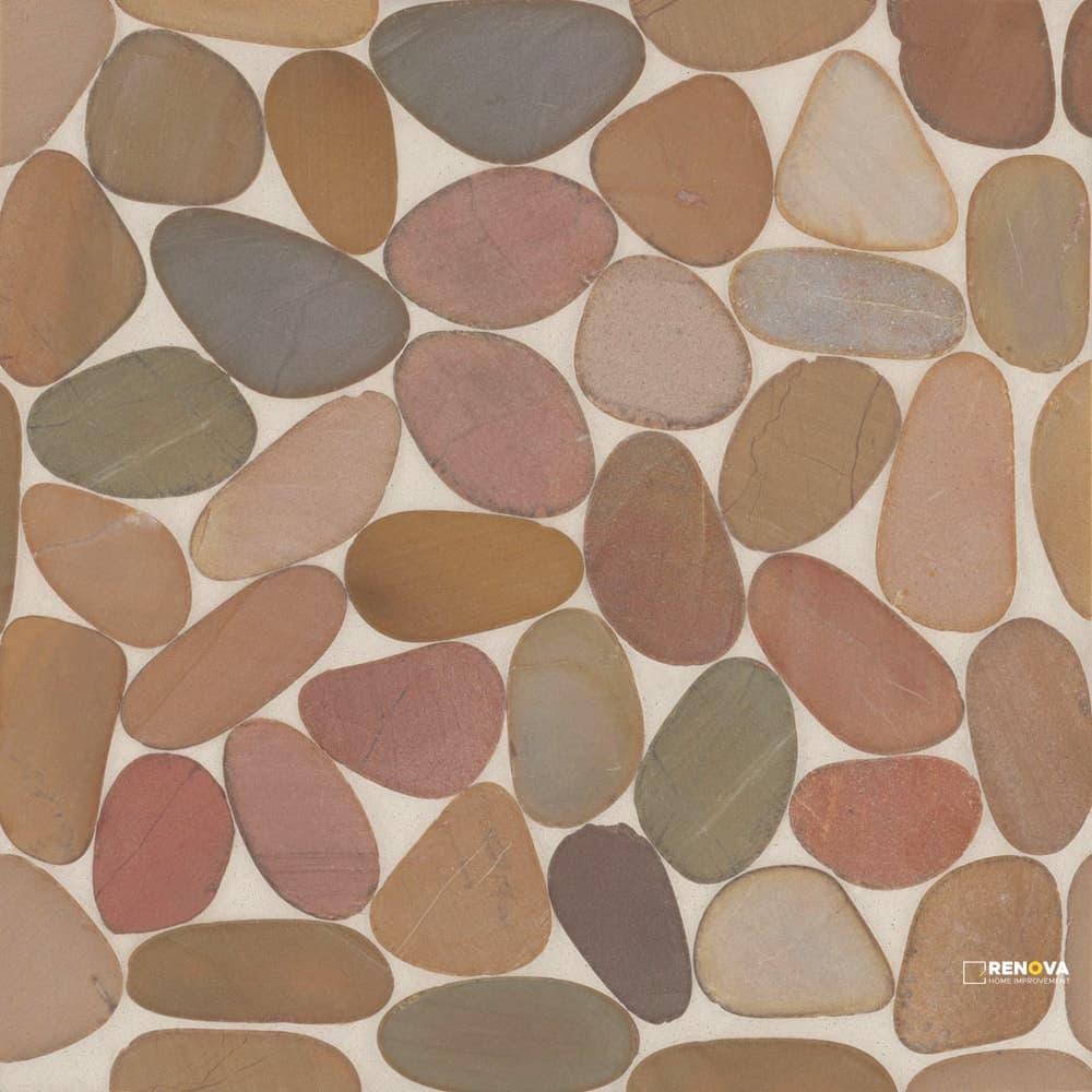 WATERBROOK BROWN JUMBO SLICED PEBBLE MOSAIC