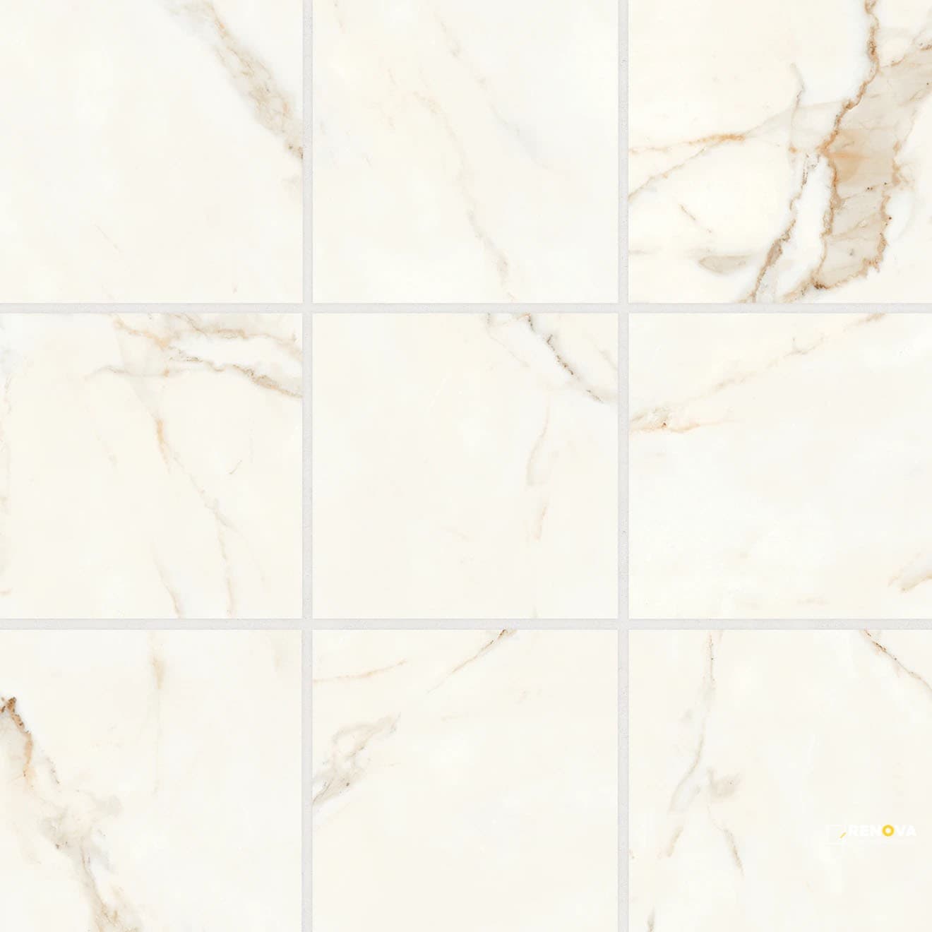 MAGNIFICA ERA CALACATTA ORO HONED MOSAIC 4" X 4"