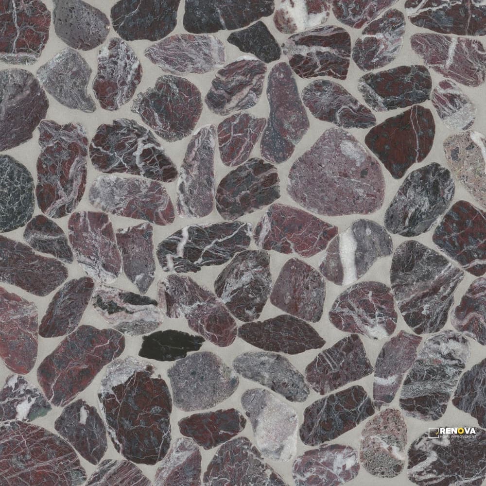 WATERBROOK ROSSO LEVANTO MEDIUM SLICED PEBBLE MOSAIC