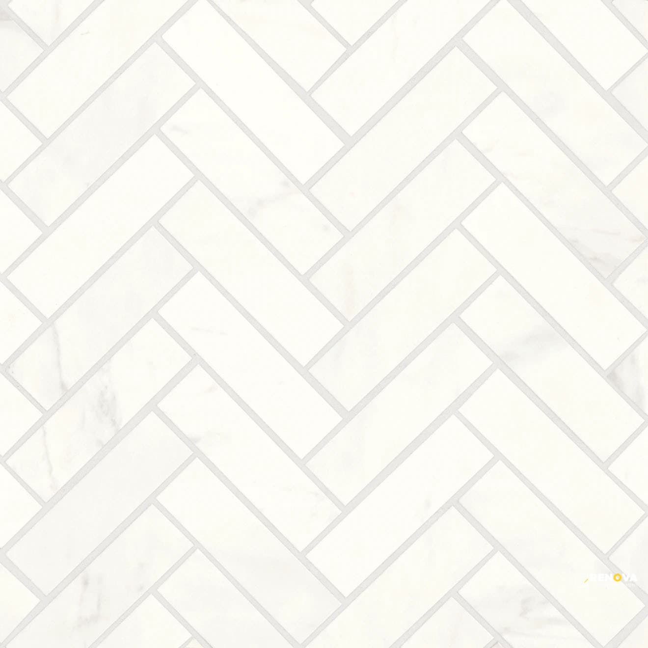 MAGNIFICA ERA LUXE WHITE HONED HERRINGBONE MOSAIC 1" X 4"