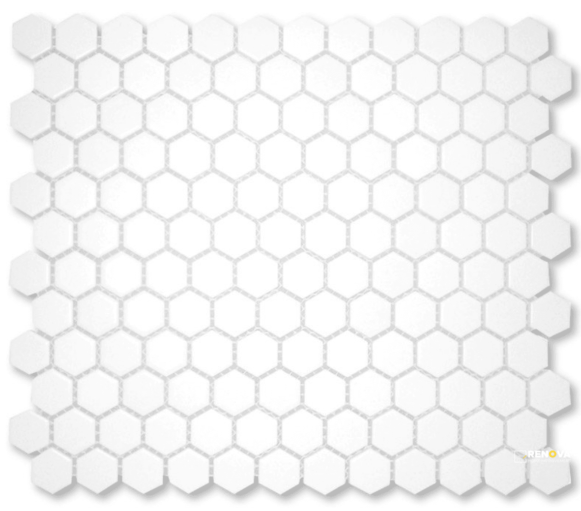 CC MOSAICS MATTE WHITE HEXAGON MOSAIC 1X1