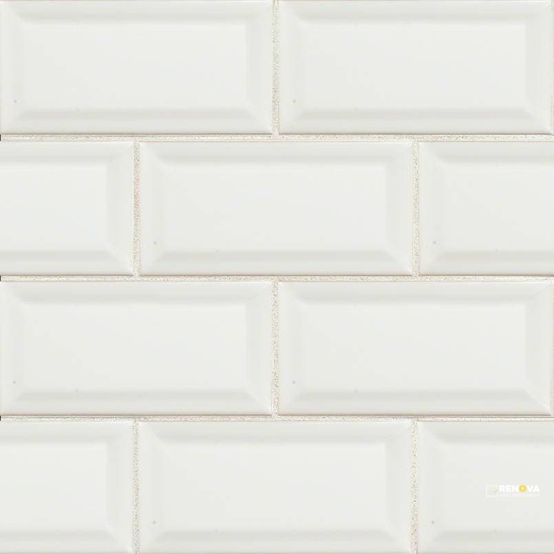 WHITE GLOSSY 3X6 BEVELED ( 10.648 SF PER BOX )