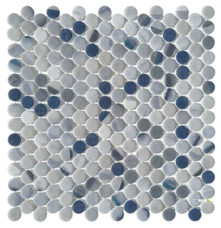 VANGUARD PENNY BLUISH GREY MOSAIC 11.25" X 11.25"