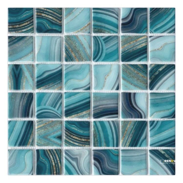 VANGUARD PENTA ONYX TEAL MOSAIC 12.25" X 12.25"