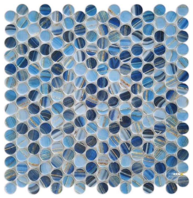 VANGUARD PENNY ONYX BLUE MOSAIC 11.25" X 11.25"