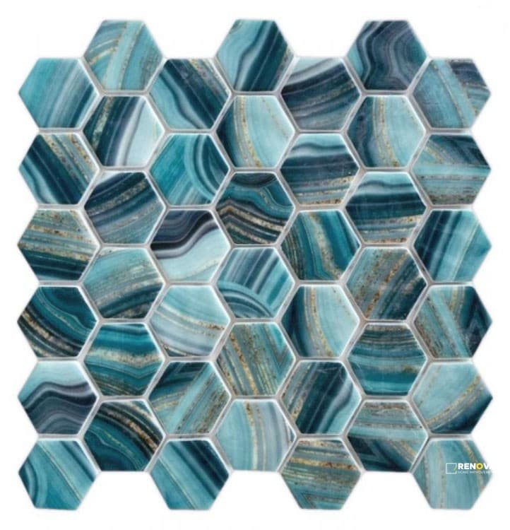 VANGUARD HEX XL ONYX TEAL MOSAIC 11.25" X 11.25"