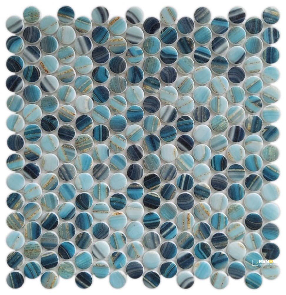 VANGUARD PENNY ONYX TEAL MOSAIC 11.25" X 11.25"