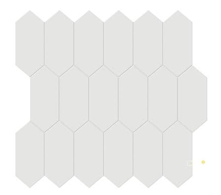 SOHO SOLID GLOSSY PICKET MOSAIC 2" X 5"
