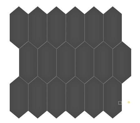 SOHO SOLID GLOSSY PICKET MOSAIC 2" X 5"