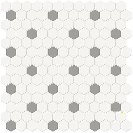 SOHO BLEND MATTE 1" HEXAGON MOSAIC - FLOTIL1662