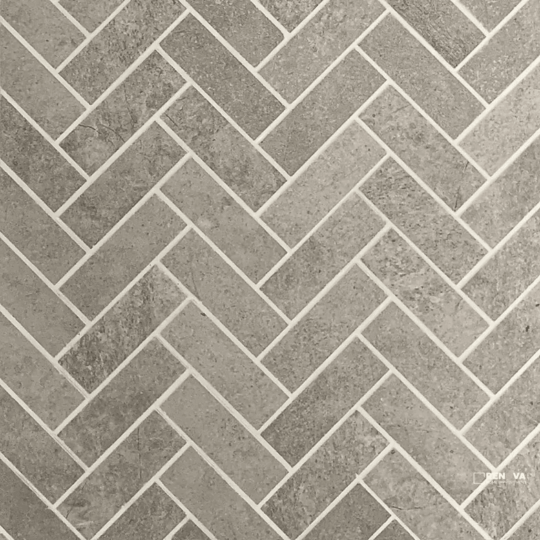 BLENDED MATTE HERRINGBONE MOSAIC 1" X 3"