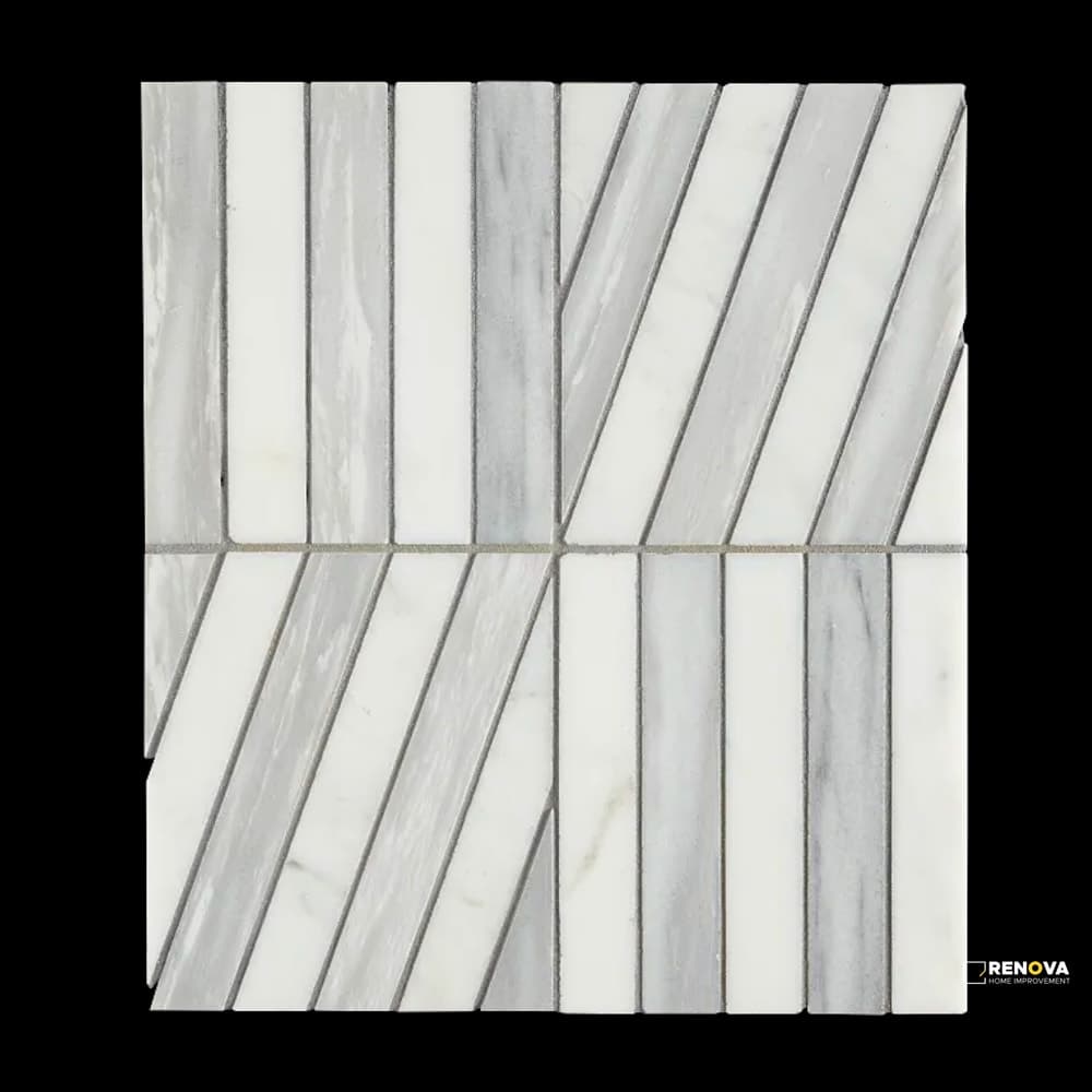 BLANC/LUNA HONED ZIGZAG MOSAIC