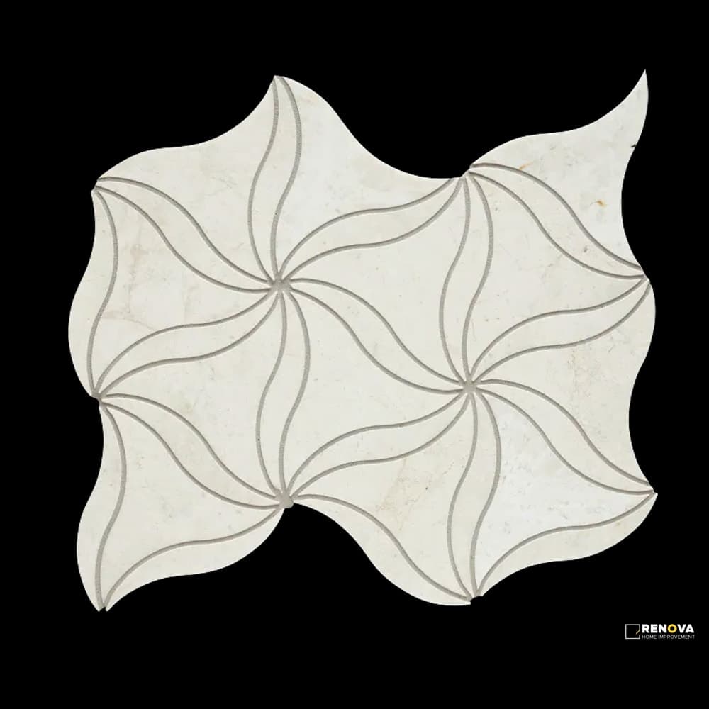 CREMA HONED PETAL MOSAIC