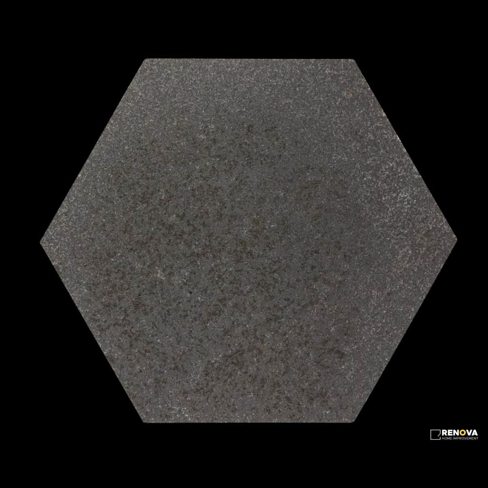 BASALT HONED HEXAGON 8"