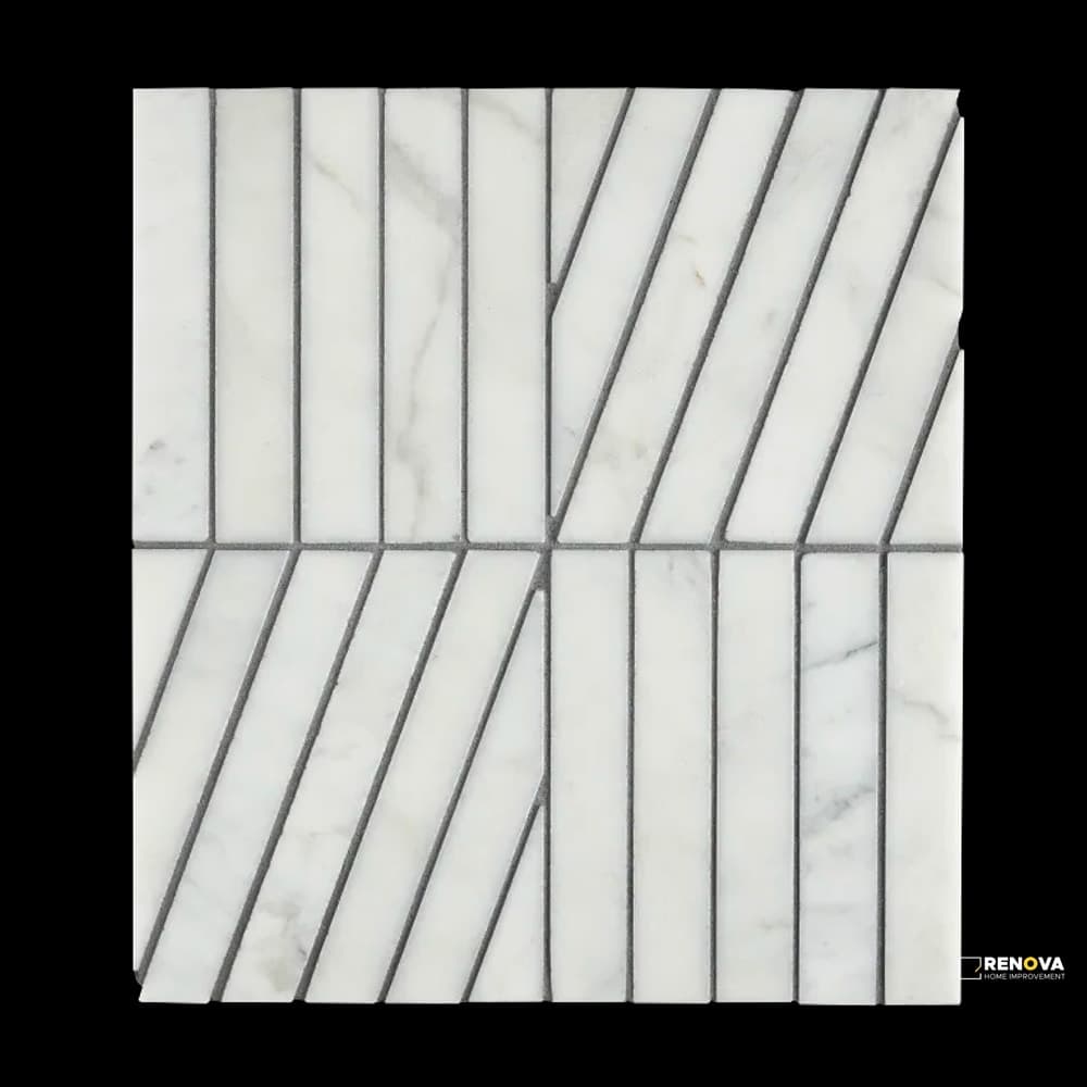 BLANC HONED ZIGZAG MOSAIC - ARITI969