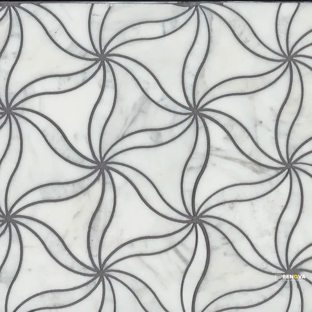 BLANC HONED PETAL MOSAIC - ARITI960