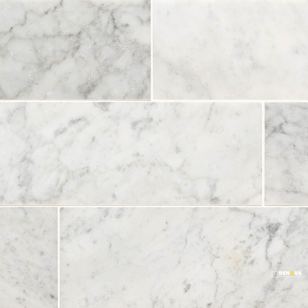 CARRARA WHITE 4X12 HONED ( 4.95 SF PER BOX )