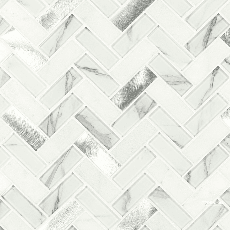 BYTLE BIANCO HERRINGBONE 6MM ( 15 SF PER BOX )