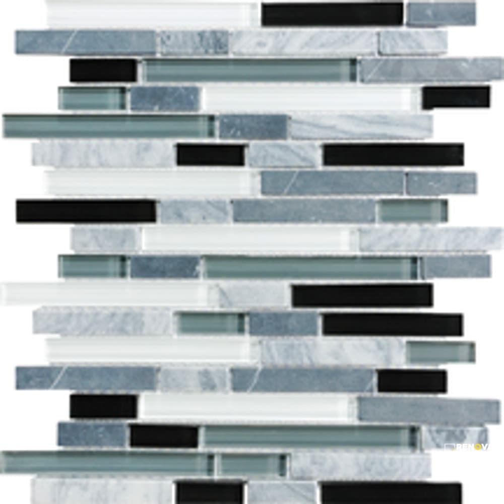 PIETRA ART BLISS MIDNIGHT RANDOM SIZE PATTERN LINEAR MOSAIC - RSP5/8