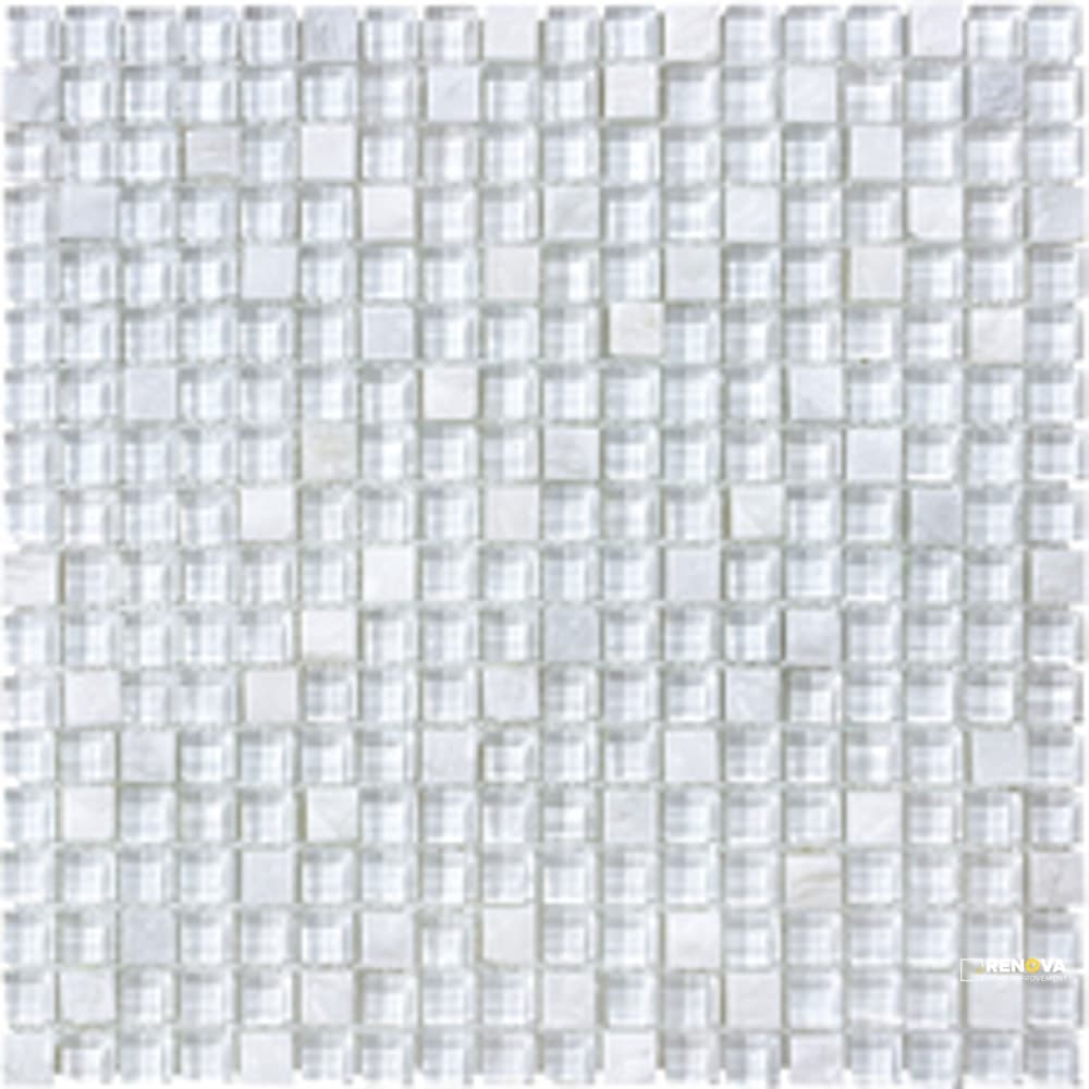 PIETRA ART BLISS NORWEGIAN ICE 5/8" MOSAIC ON 12" X 12" - M125/8 - FLOTIL1349