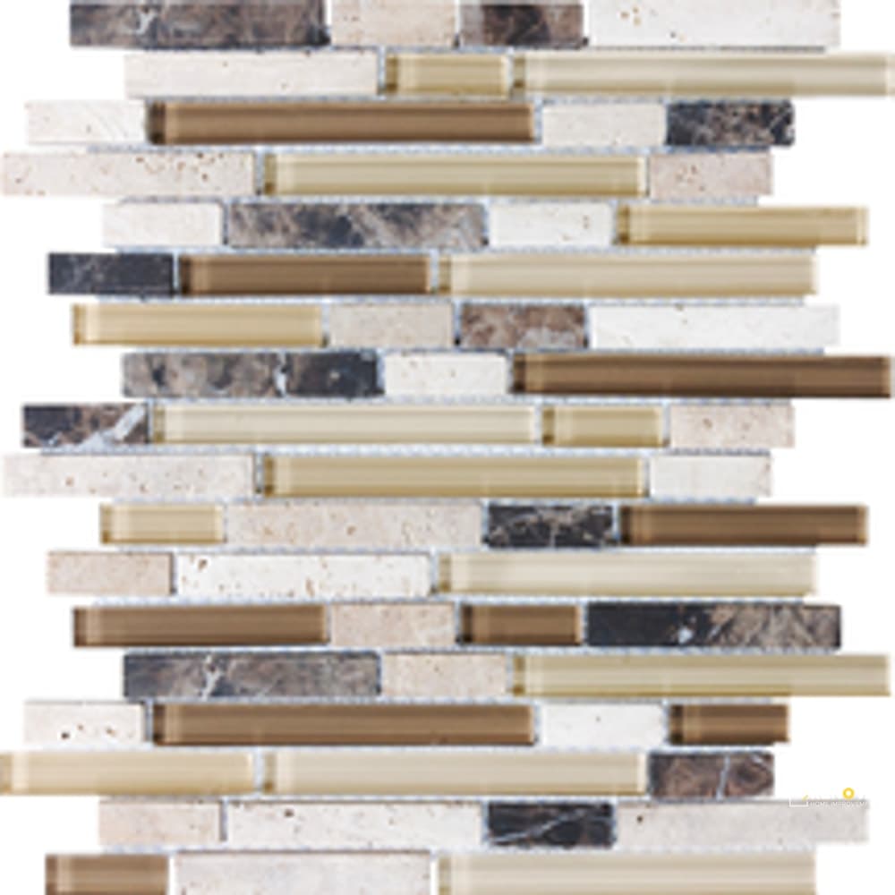 PIETRA ART BLISS CAPPUCCINO RANDOM SIZE PATTERN LINEAR MOSAIC - RSP5/8