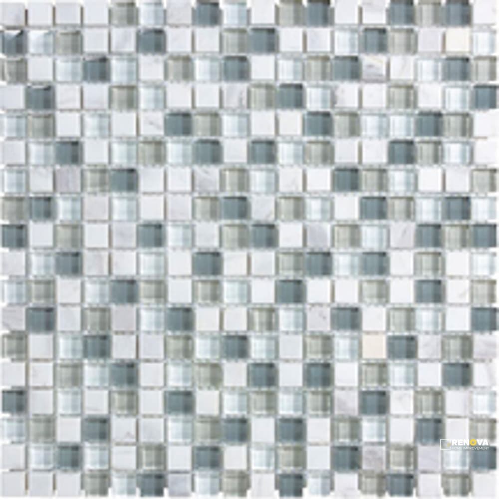 PIETRA ART BLISS ICELAND 5/8" MOSAIC ON 12" X 12" - M125/8 - FLOTIL1357