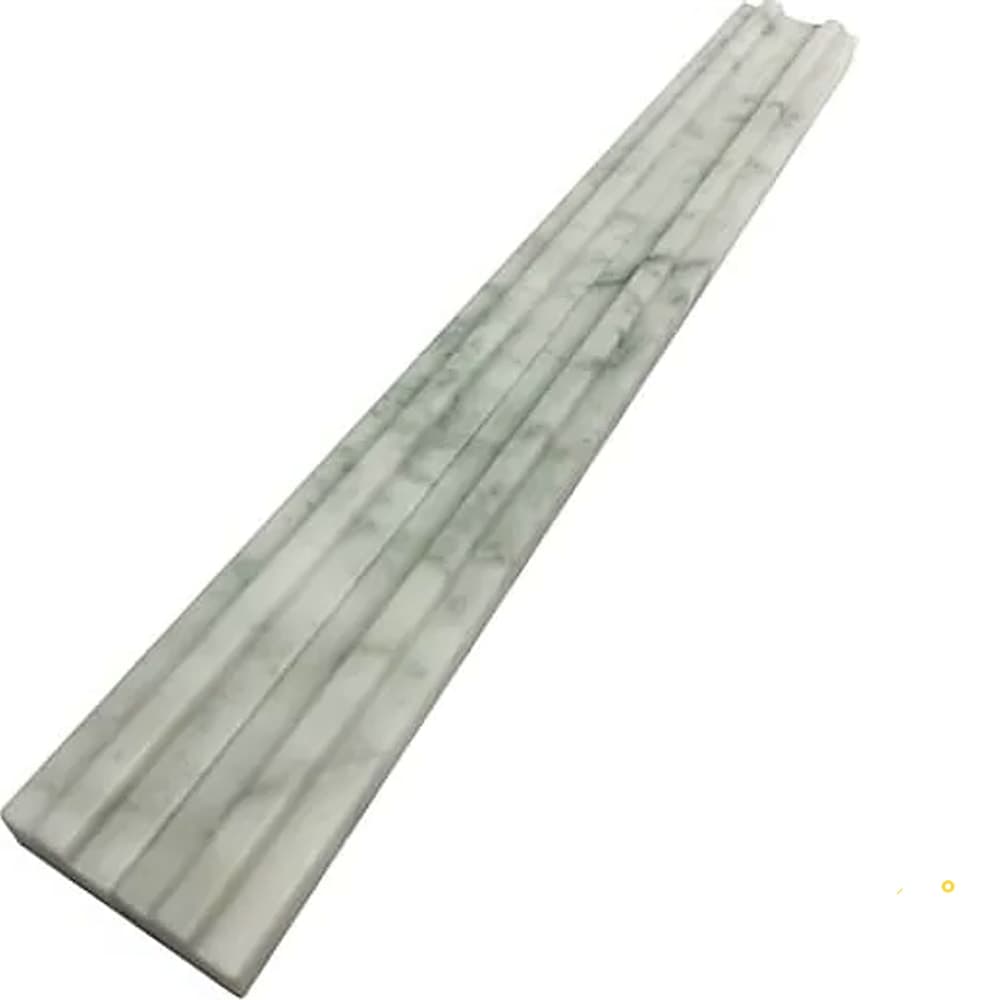 BIANCO CARRARA HONED DECO LINER 3/4" X 12"