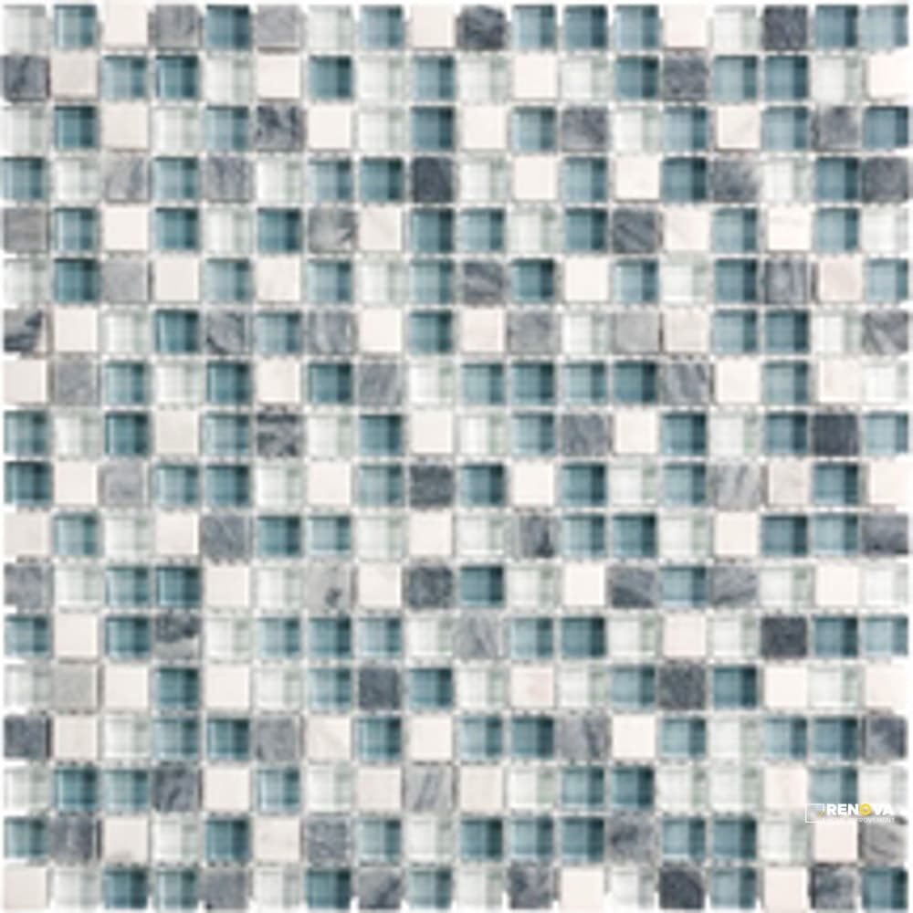 PIETRA ART BLISS WATERFALL 5/8" MOSAIC ON 12" X 12" - M125/8 - FLOTIL1356