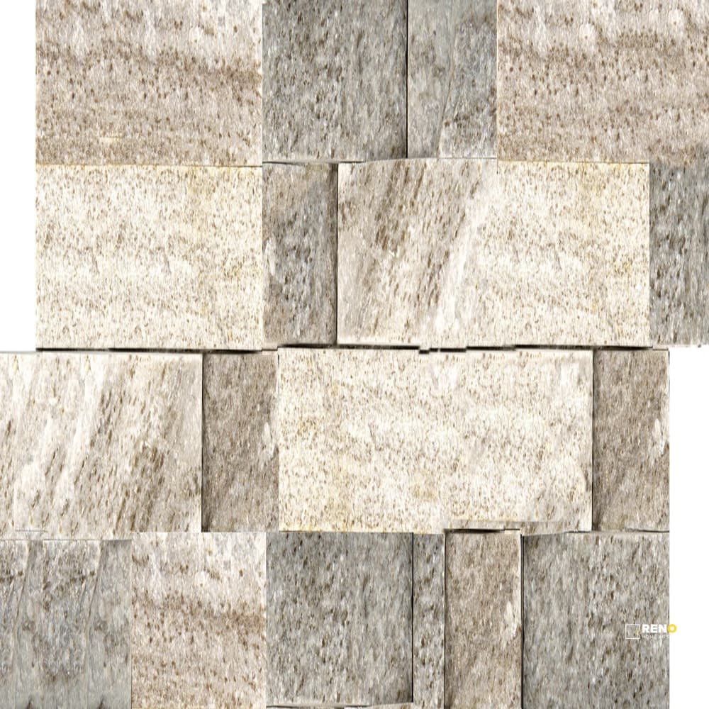 SLATE FLAMED STACKED MESH 6X24