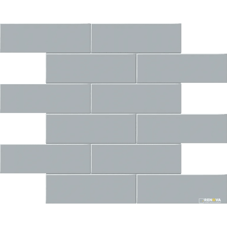 S-SERIES GLOSSY MESH STAGGER JOINT MOSAIC 2" X 6"