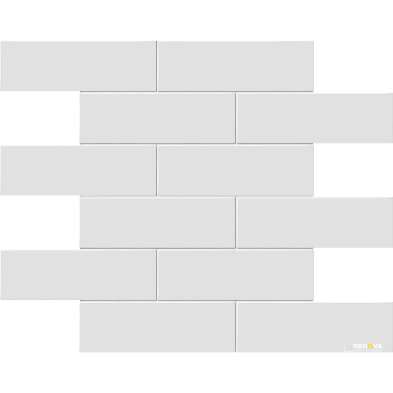 S-SERIES GLOSSY MESH STAGGER JOINT MOSAIC 2" X 6"