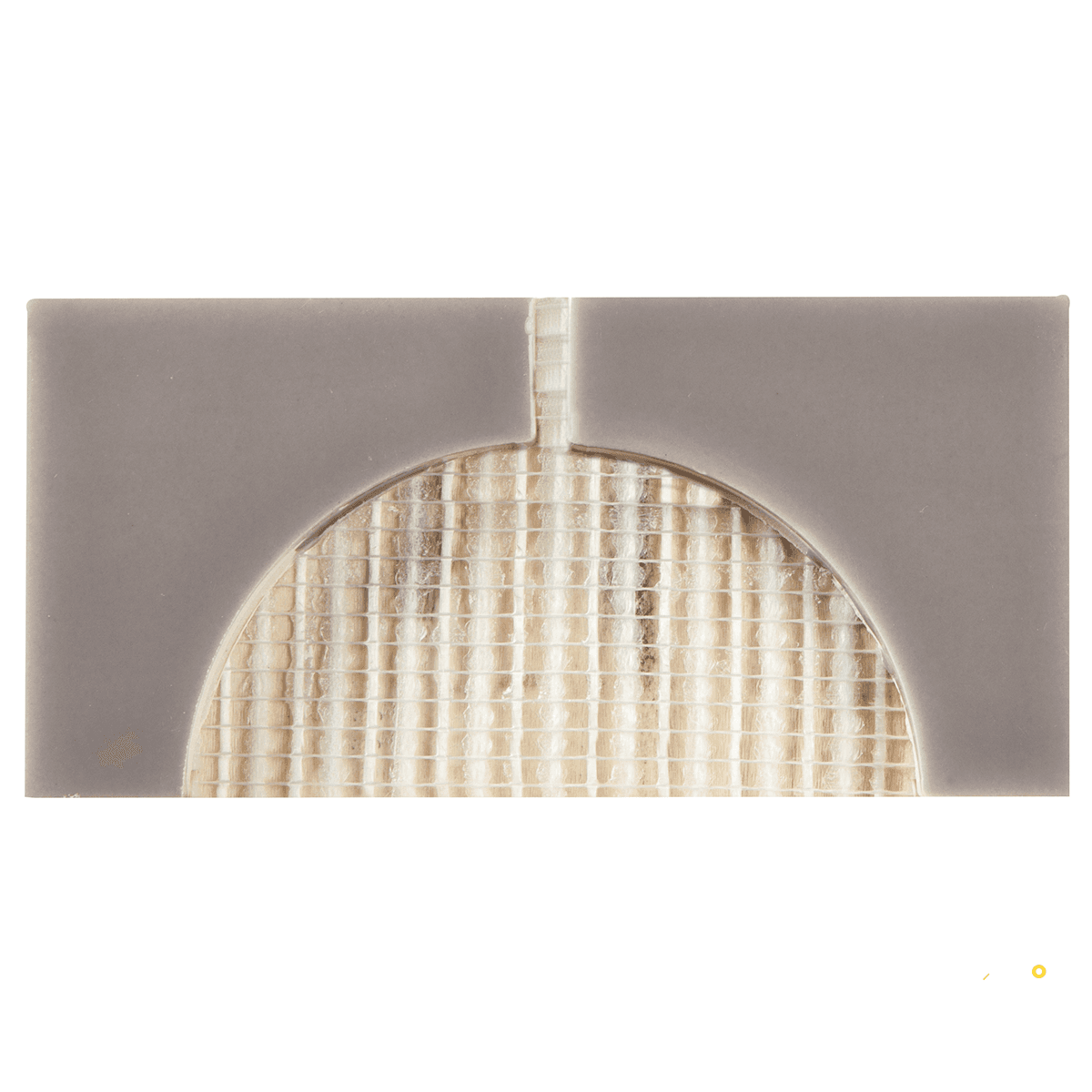 CROSSVILLE CURSIVE SMOKE 3X6 2 CORNER MOSAIC GLOSS