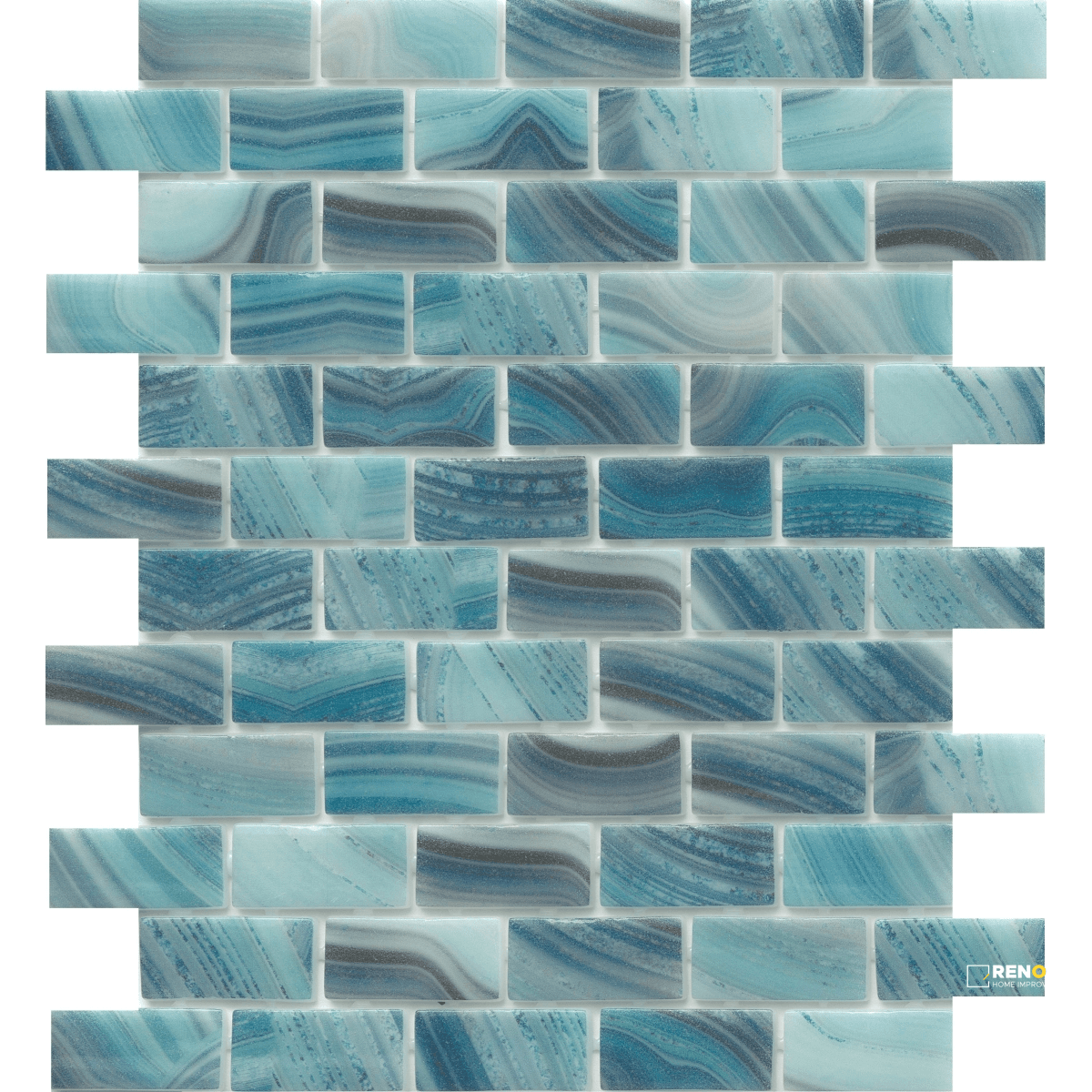 WATERLACE GLOSSY 1X2 OFFSET MOSAIC 10X12