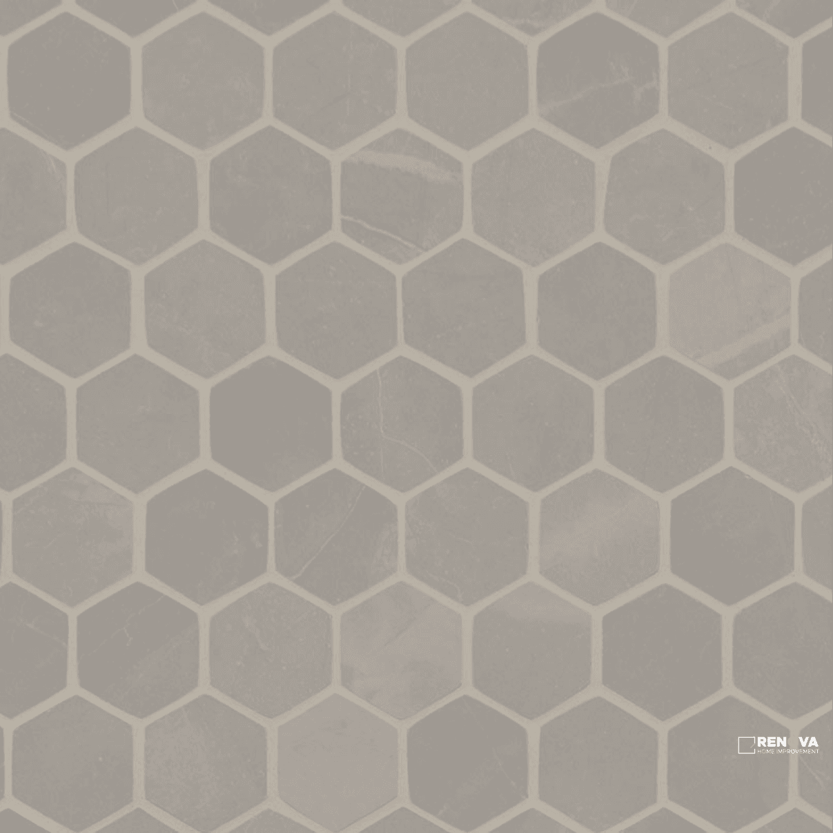 SANDE GREY 2X2 HEXAGON MATTE MOSAIC ( 7.36 SF PER BOX )