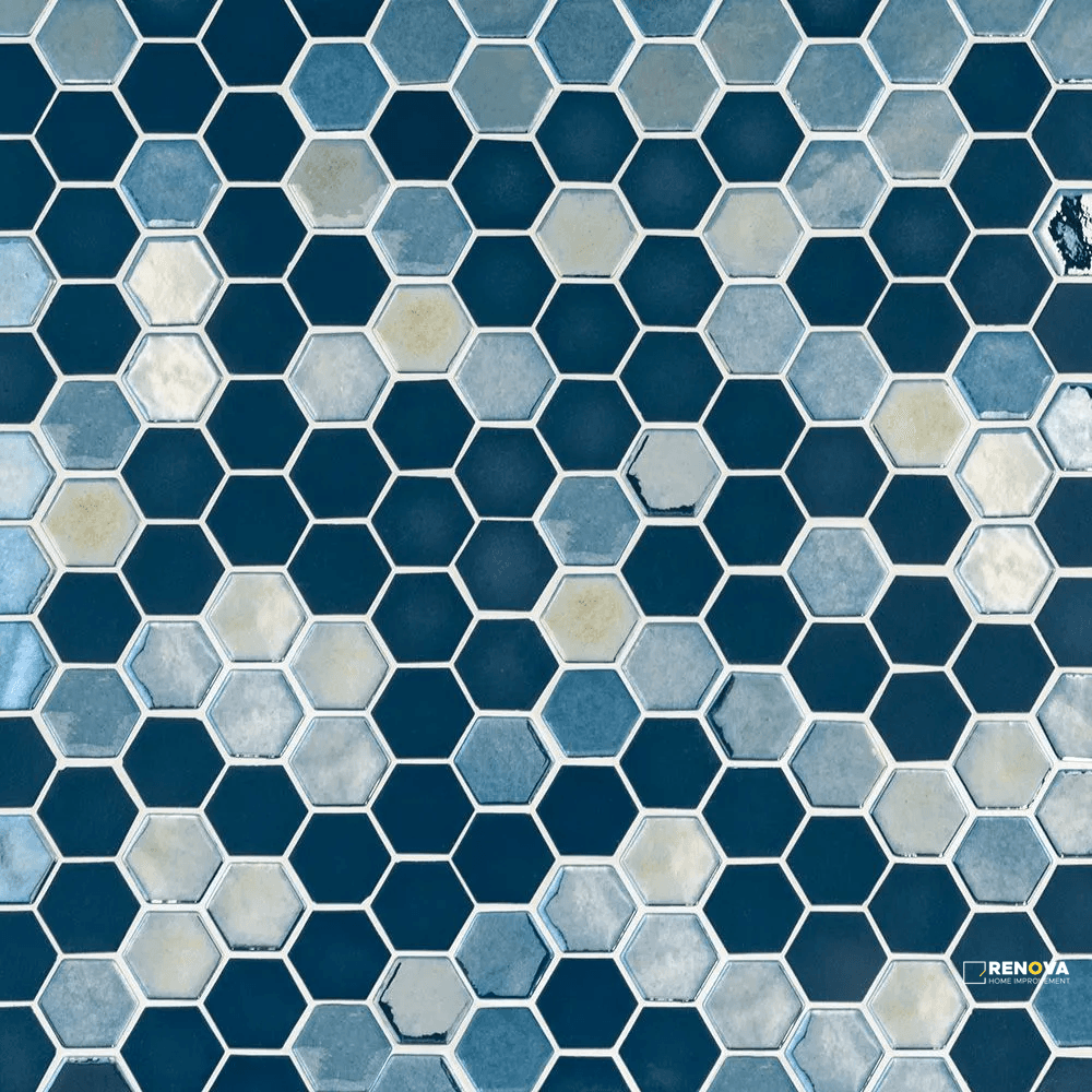 CHAPTER SPEC09 - BRILL AZURE GLASS HEXAGON MOSAIC 10-3/4" X 12-1/2"