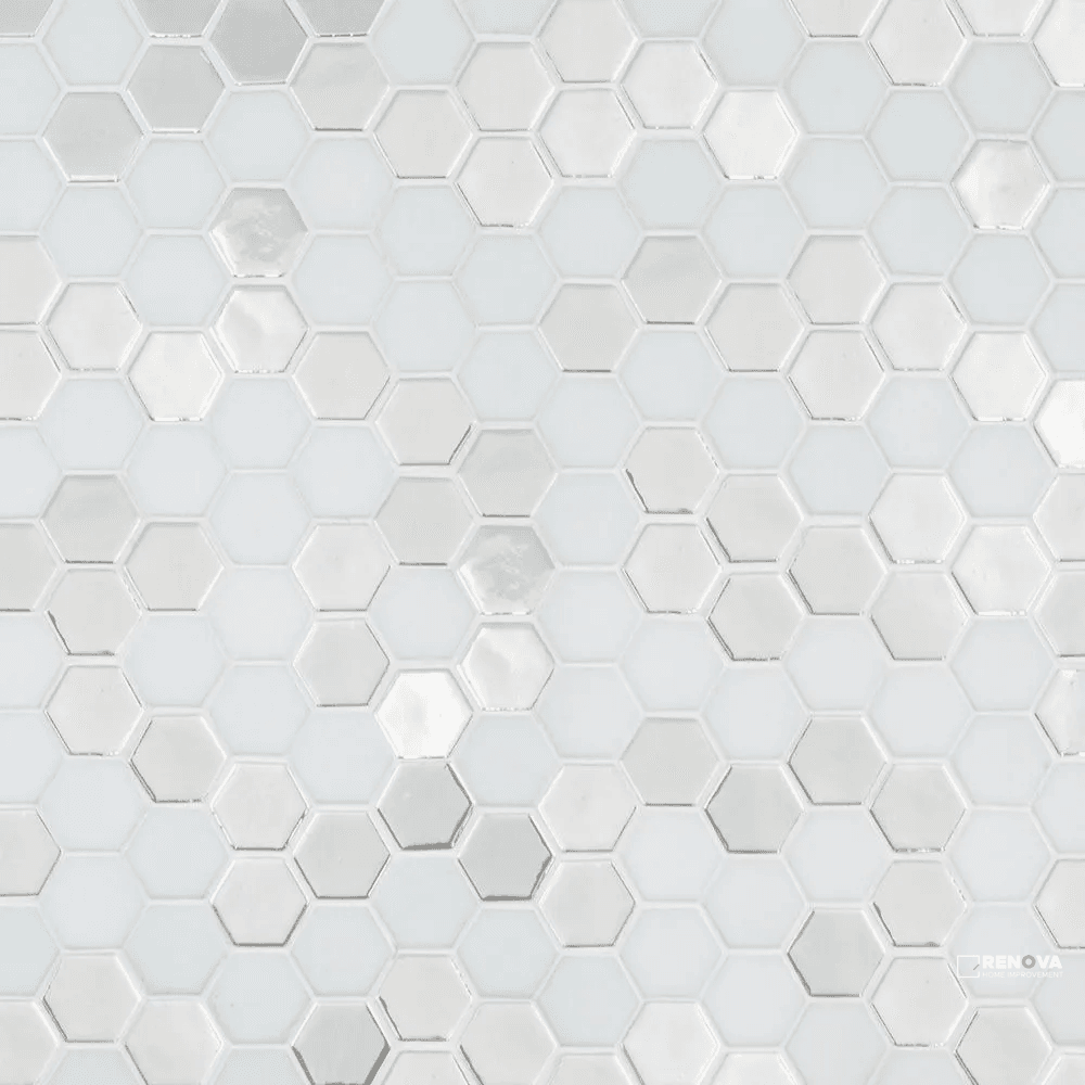 CHAPTER SPEC09 - BRILL PEARL GLASS HEXAGON MOSAIC 10-3/4" X 12-1/2"