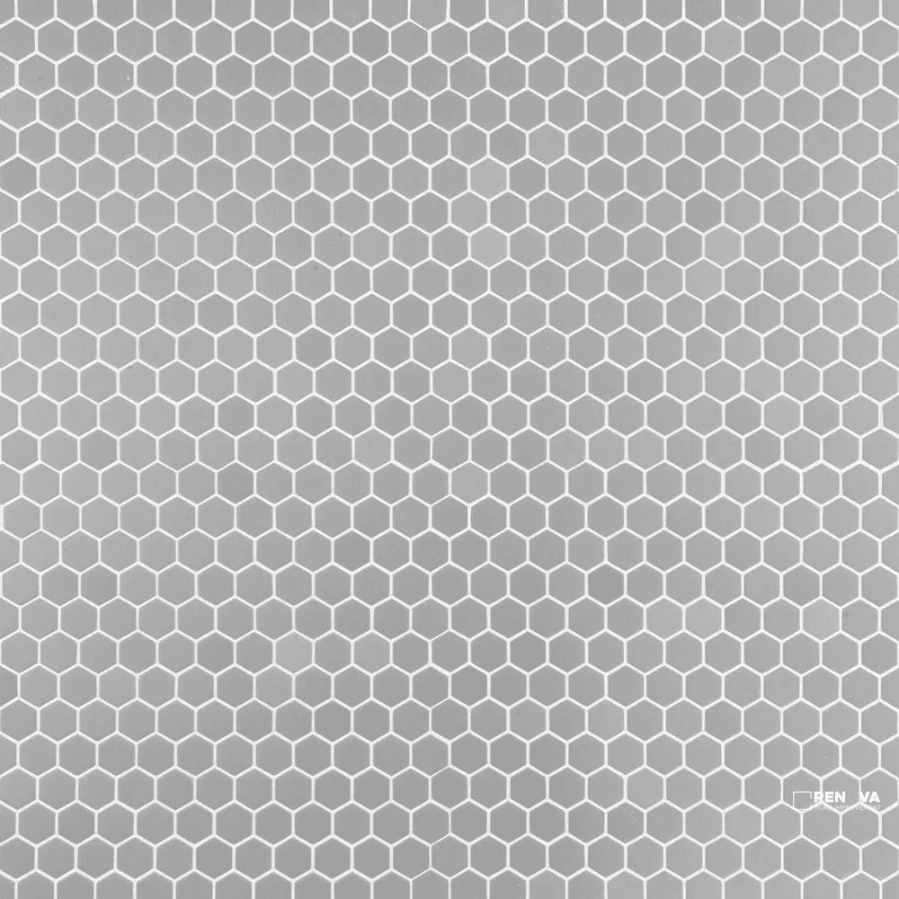 CHAPTER SPEC09 - STRUT GREY MATTE GLASS HEXAGON MOSAIC 11-5/8" X 11-3/8"