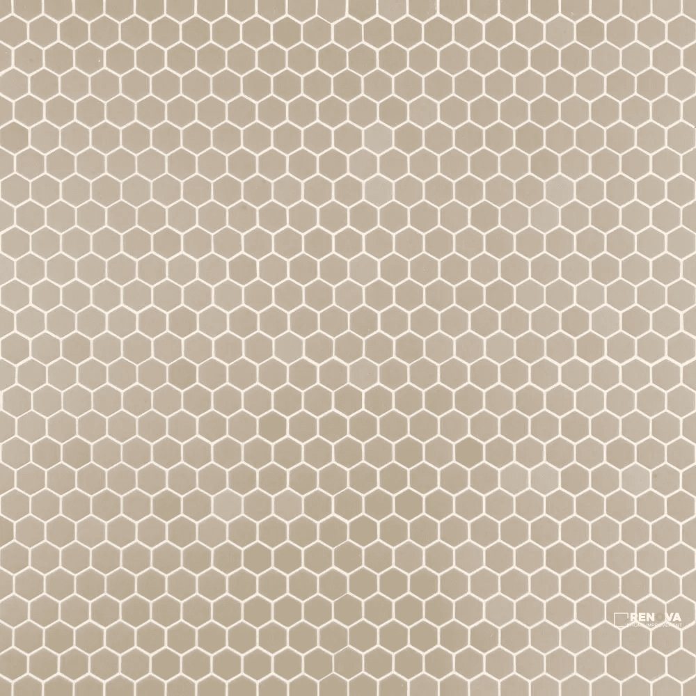 CHAPTER SPEC09 - STRUT TAUPE MATTE GLASS HEXAGON MOSAIC 11-5/8" X 11-3/8"